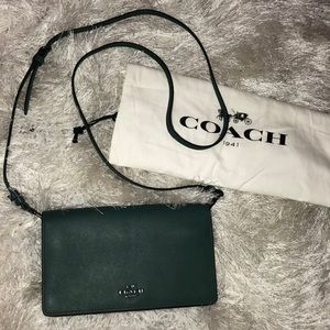Coach fold over crossbody clutch